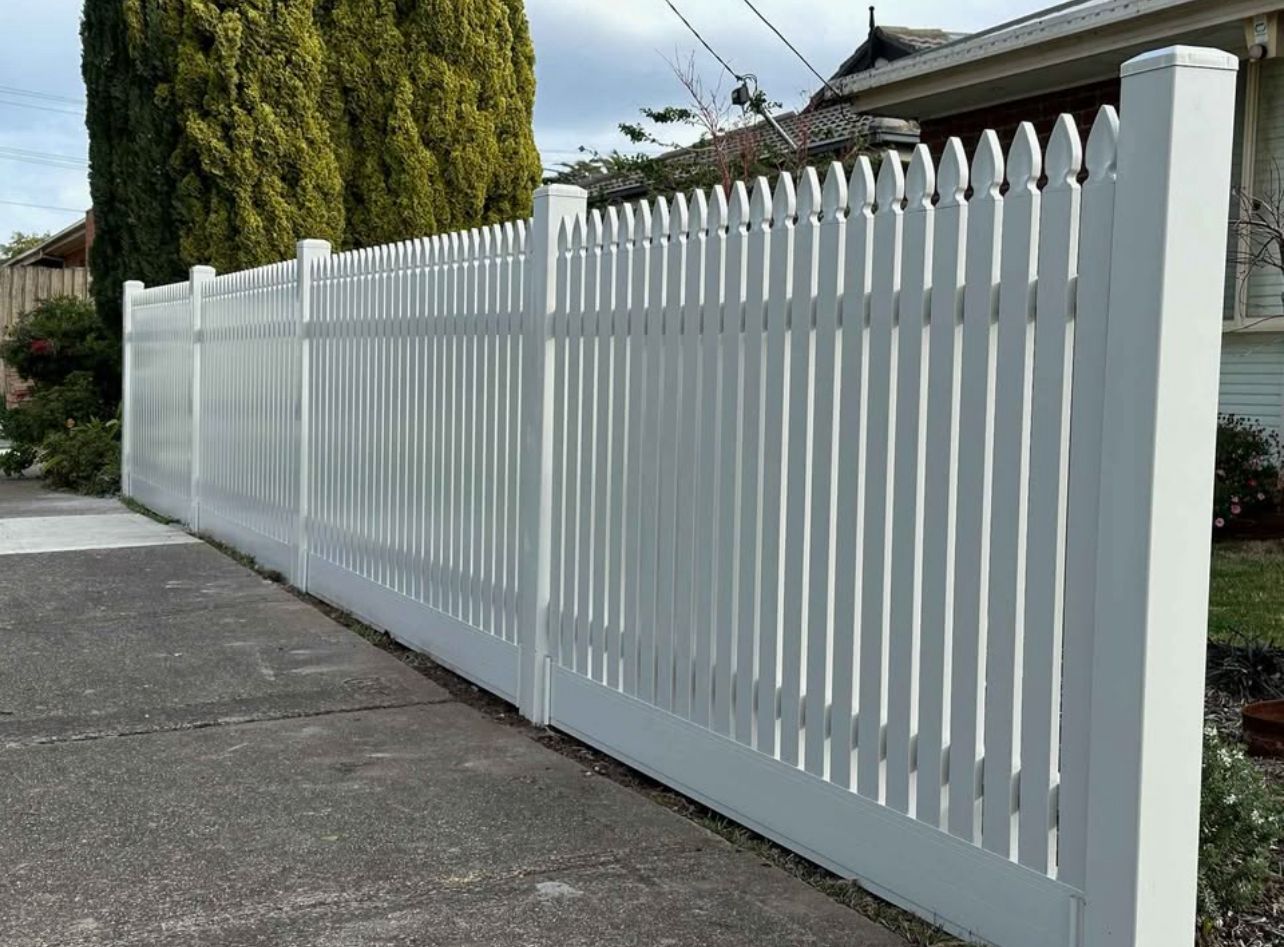 White scalloped picket front fence, Glenroy